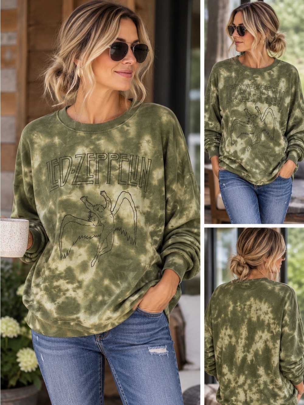Led Zeppelin tie dye sweatshirt